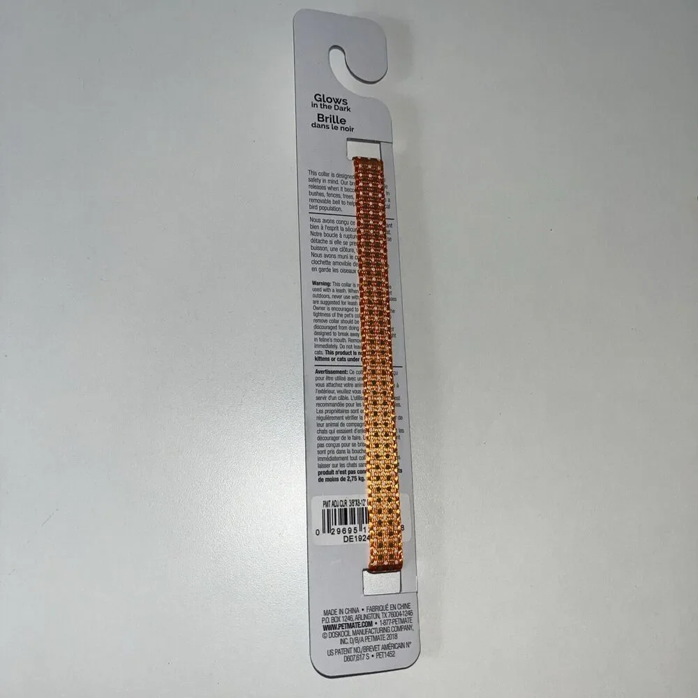 Petmate Adjustable Cat Collar 3/8” X 8-12 6lbs+